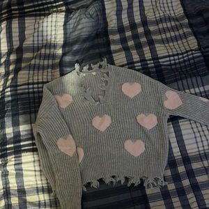 Sweater with hearts